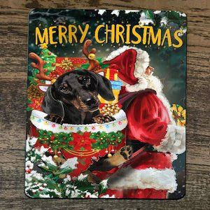 Mouse‎ Pad Merry Christmas Xmas Dachshund Dog